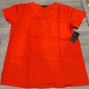 Bright Orange Scrub Top